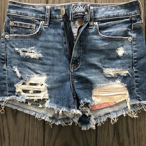 American Eagle American flag shorts
